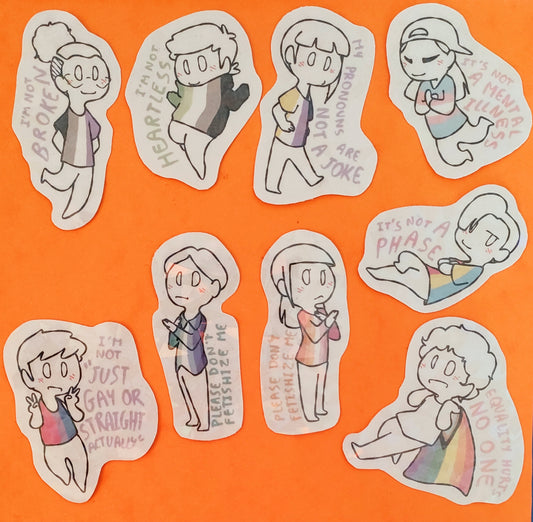 Stickers set - Pride against stereotypes
