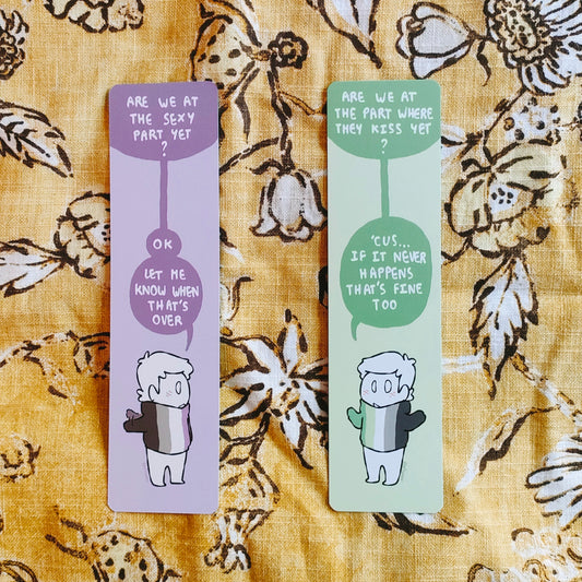 Asexual aromantic double-sided bookmark